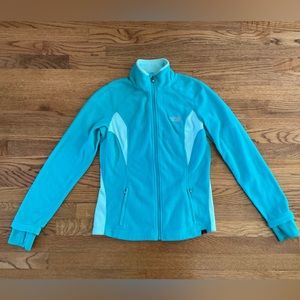 NORTH FACE full zip fleece teal jacket liner M